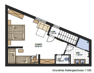 Grundriss Almzimmer